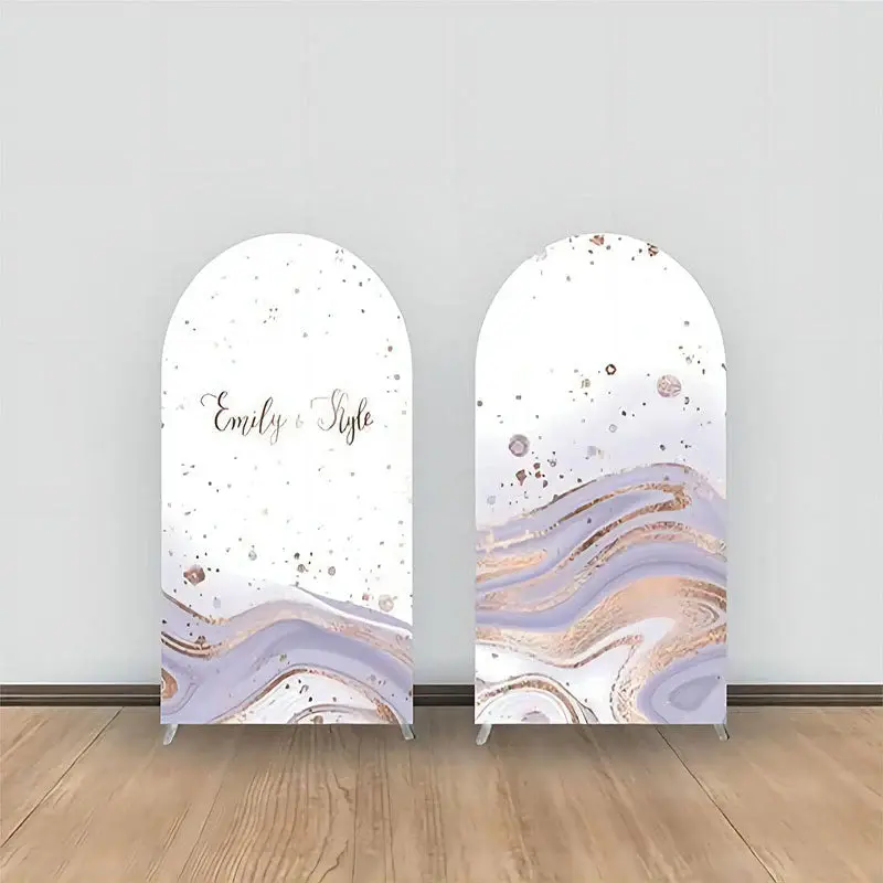 Aperturee Purple Marble Wedding Double Sided Arch Backdrop | Diy Arch Backdrop Cover | Circle Arch Backdrop Diy | Chiara Wall...