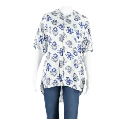 Womens Printed Blouse Purple Floral M