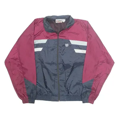 ADVANTAGE BY WILSON Mesh Lined Mens Track Jacket Red Nylon L