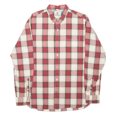 TIMBERLAND Mens Shirt Red Check Long Sleeve L