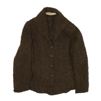 MARIELLA BURANI Blazer Knit Jacket Brown Wool Womens UK 18