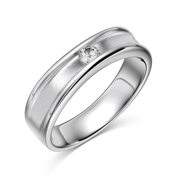Rhodium Plated 925 Sterling Silver Micro Pave Cubic Zirconia Finger Rings for Women