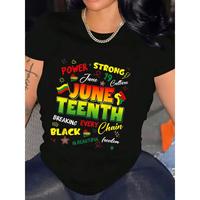Women's Juneteenth T-Shirt June 19th 1865 Freedom Day - Melanin Empowerment Graphic Tee with Vibrant Colors & Cultural Symbol...