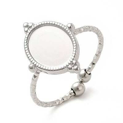 Non-Tarnish 304 Stainless Steel Open Cuff Ring Findings