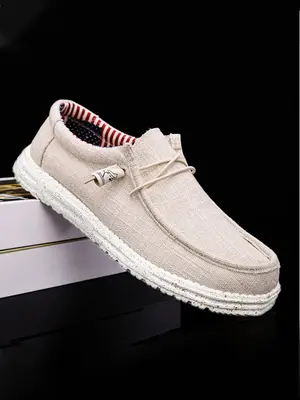 Men's Casual Lace up Square Toe Flat Shoes, Fashionable Comfort Slip-on Loafers Shoes for Daily Footwear, Men's Walking Shoes...