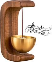 Artisan Shopkeepers Bell Doorbell for Door Opening, Magnetic Wood Wind Chime for Door Garden Restaurant Room