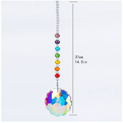 Chakra Theme K9 Crystal Glass Big Pendant Decorations
