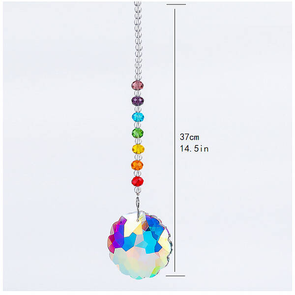 Chakra Theme K9 Crystal Glass Big Pendant Decorations