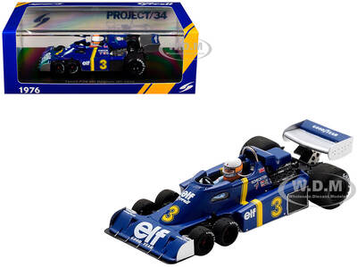 Tyrrell P34 #3 Jody Scheckter Formula One F1 Belgian GP (1976) with Driver 1/43 Model Car by Spark