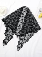 Women's Floral Lace Scarf, Casual Versatile Scarf for Women, Fashion Accessories for Daily Wear, Trendy All-match & Exquisite...