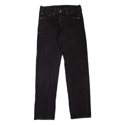 LEVI'S 505 Jeans Mens Black Regular Straight W30 L34