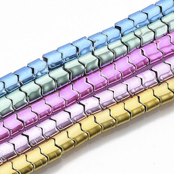 Electroplated Non-magnetic Synthetic Hematite Beads Strands