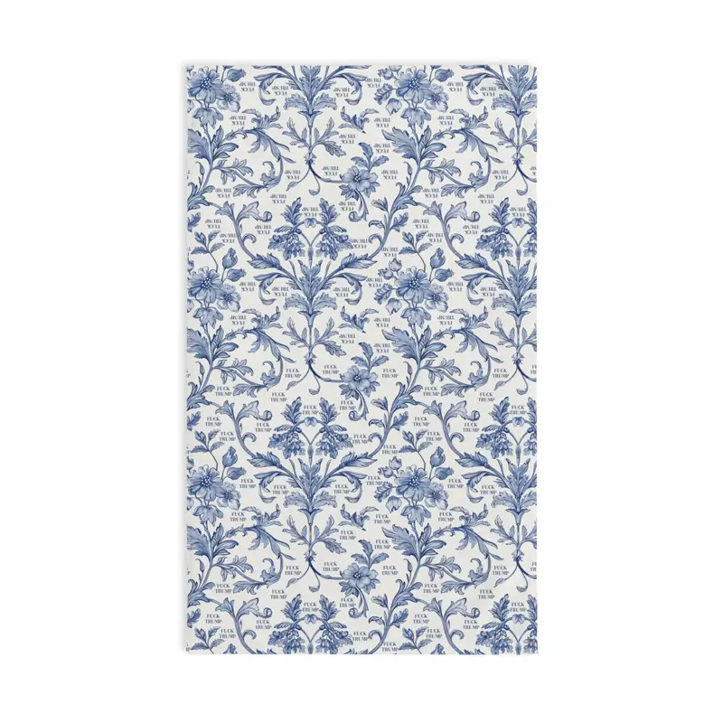 Subtle Toile de Jouy Hand Towel, Funny Political Home Decor, French Country Kitchen Towel, Hostess Gift, Sarcastic Liberal Gi...