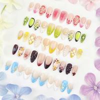 ManiTips Handmade Press On Nails 16pcs/30pcs Reusable Gel Salon Quality 3D Floral French Tip Fake Nail Art Manicure