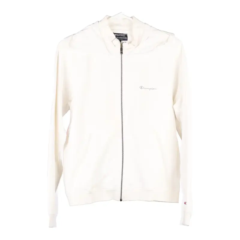 Age 13-14 Champion Hoodie - Large White Cotton Blend