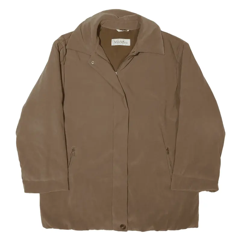 MAX MARA Overcoat Jacket Brown Womens UK 10
