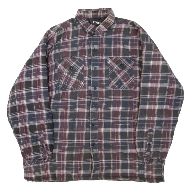 ATRIUM Mens Lumberjack Jacket Blue Check 2XL