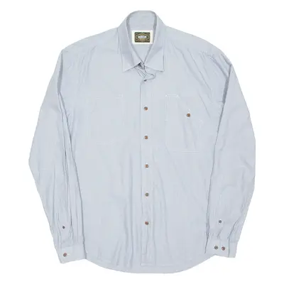 BARBOUR INTERNATIONAL Mens Shirt Blue Spotted Long Sleeve L
