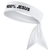100% Jesus Headband - 100 Percent Jesus Sports Head Tie Headband Soccer Fútbol Football White Black Athletics Fitness Stretc...