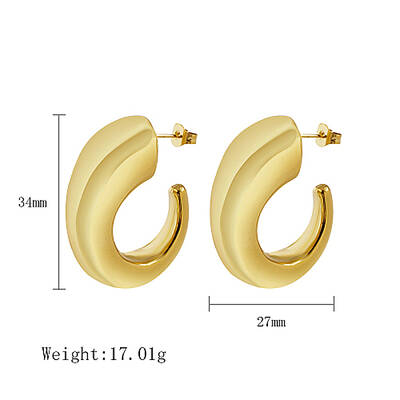304 Stainless Steel Stud Earrings