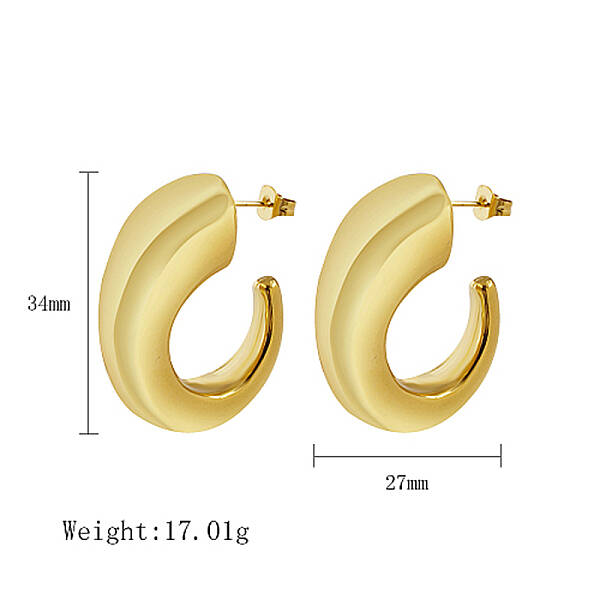 304 Stainless Steel Stud Earrings