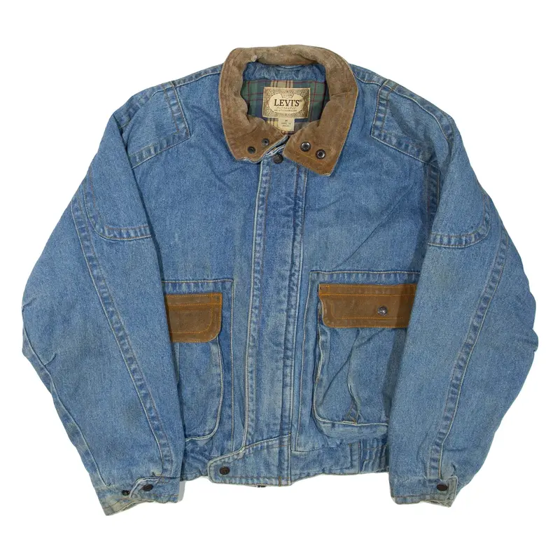LEVI'S Mens Sherpa Lined Denim Jacket Blue M