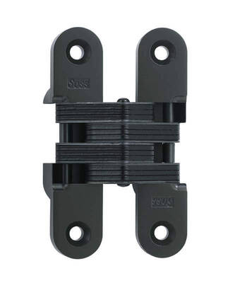 Soss Invisible Hinge For 1-3/8 To 1-3/4 Thick Wood Or Metal Door, Matte Black