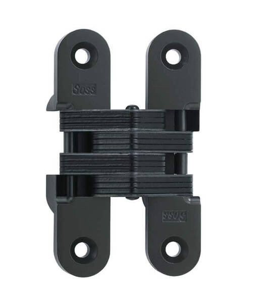 Soss Invisible Hinge For 1-3/8 To 1-3/4 Thick Wood Or Metal Door, Matte Black