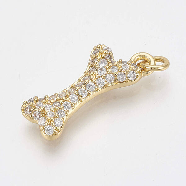 Brass Micro Pave Cubic Zirconia Pendants