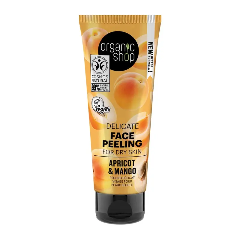 Natura Siberica Organic Shop Peeling delicato viso all'albicocca Piel Seca 75ml