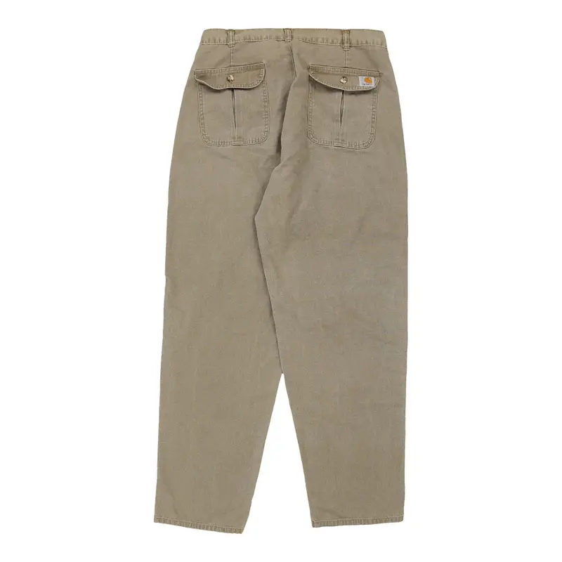Carhartt Trousers - 37W 32L Beige Cotton