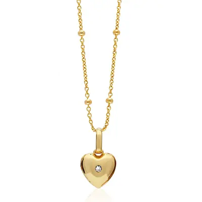 14K Gold Personalized Photo Heart Photo Locket Necklace for Women