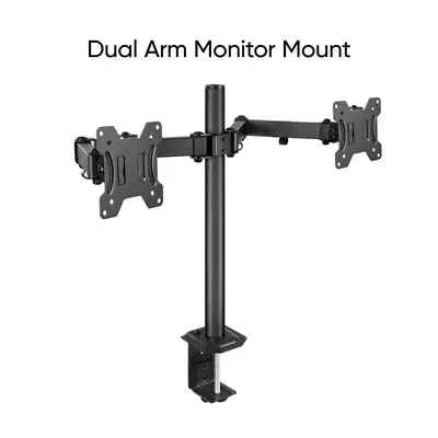 onn. Full Motion Dual Monitor Desk Mount for 13\
