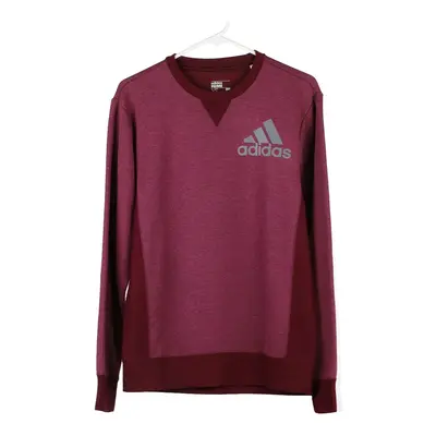Adidas Sweatshirt - XS Burgundy Cotton