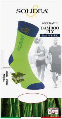 Solidea Socks For You Bamboo Fly Happy Blue Compression 18 24mmHg Red 3L