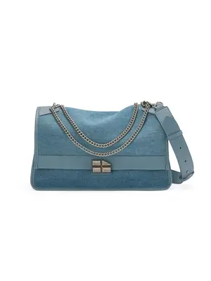 Smting crossbody canvas flap bag