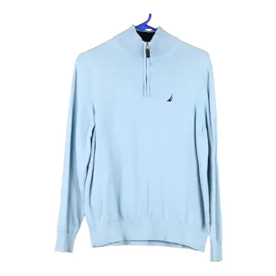 Nautica 1/4 Zip - Medium Blue Cotton