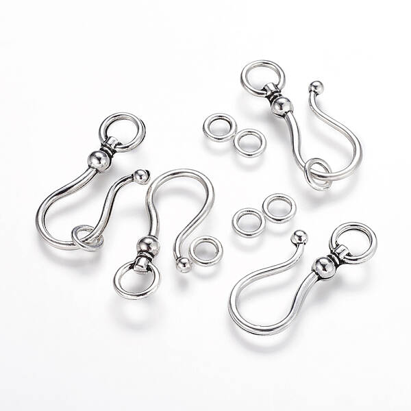 Tibetan Style Alloy S Hook Clasps