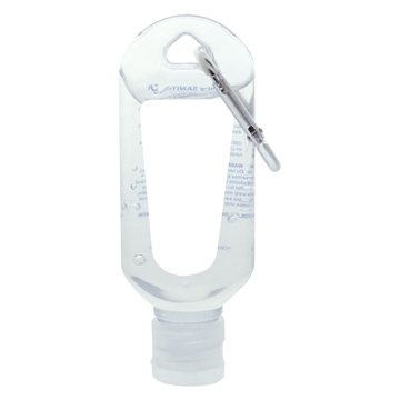 250 Custom 2 oz. Hand Sanitizer Gel w/ Carabiner - Clear - 62% ...