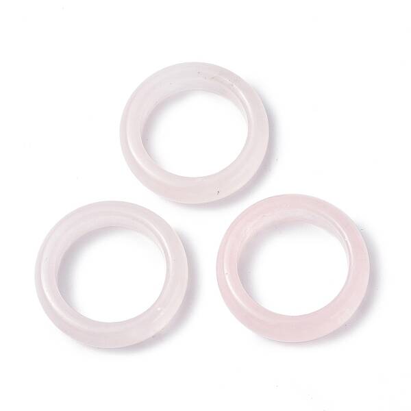Natural Rose Quartz Plain Band Ring