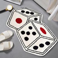 Dice Shaped Rug, 1 Count Non-slip Soft Floor Mat, Decorative Carpet for Home Living Room Bedroom, Bedside Rug, Room Decor Rug