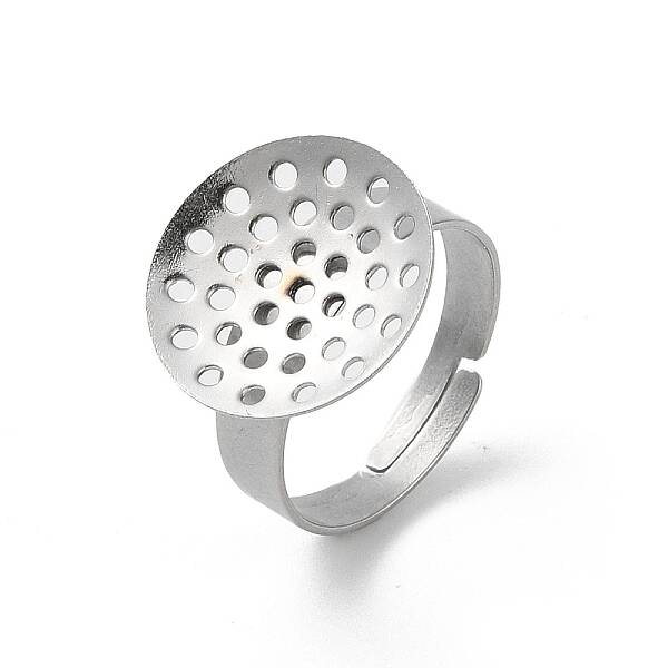 Non-Tarnish 304 Stainless Steel Sieve Ring Settings