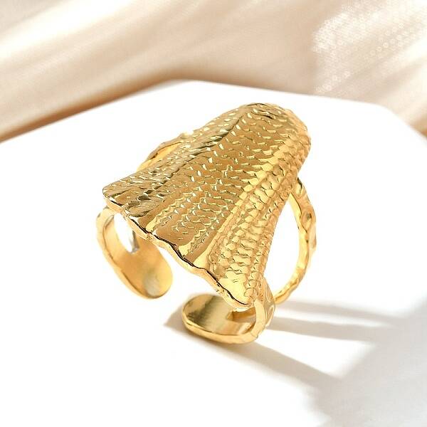 304 Stainless Steel Open Cuff Ring for Women