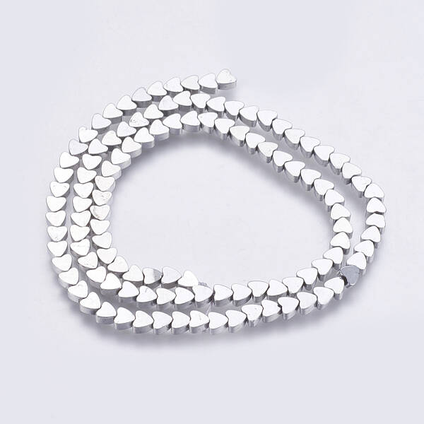 Electroplate Non-magnetic Synthetic Hematite Bead Strands