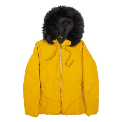 ZARA Insulated Coat Yellow Womens S