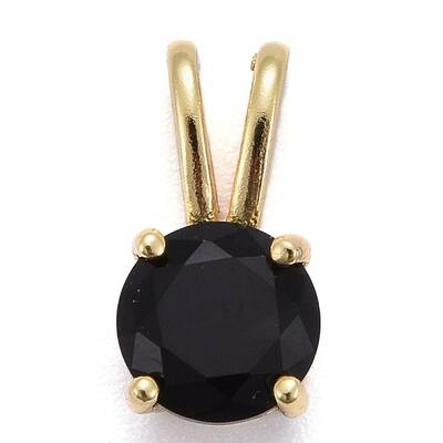 Brass Micro Pave Cubic Zirconia Pendants