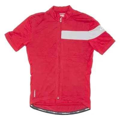 Cycling Mens Jersey Red Full Zip M
