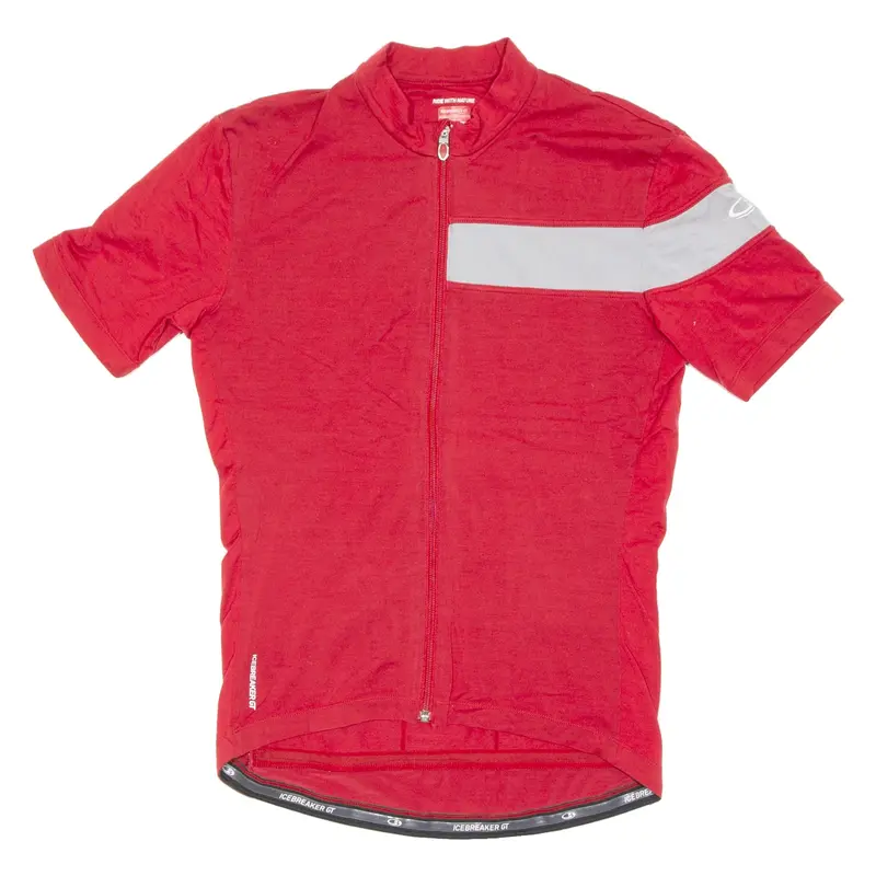 Cycling Mens Jersey Red Full Zip M