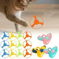 15PCS Cat Playing Tracking Interactive Toys with Colorful Flying Propellers Set,for Kitten Chasing Training Hunting