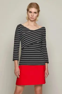 Sophie Top (Black and White) | size: XL